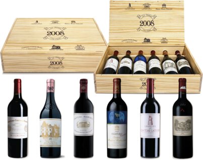 2008 Les Premiers Cru Classe First Growth Six Pack (6 Bottle Case)