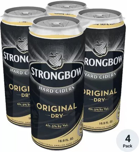 Strongbow Dry Cider 16.9oz 4pk Cans