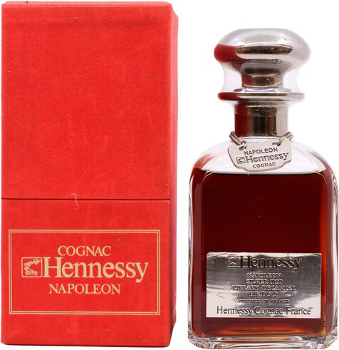 Hennessy Cognac Napoleon in Library Decanter with Silver Top
