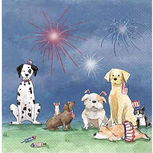Beverage Napkins - Patriotic Pups - Thumbnail 3