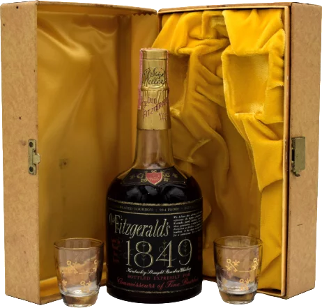 OLD FITZGERALD 1849 10 YEAR BOURBON GIFT SET WITH GLASSES