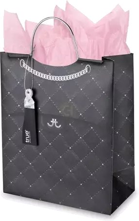 Gift Bag Tru Black Quilted