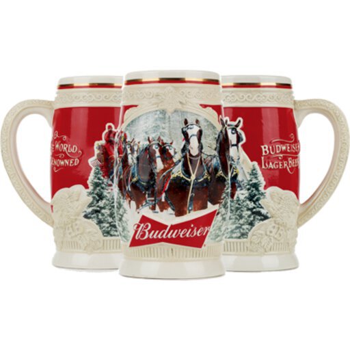 Budweiser Holiday Stein - Twin Peaks Liquor, Longmont, CO