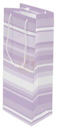 Wine Bag Stripes Blue Silver White