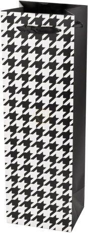Houndstooth Black And White Gift Bag