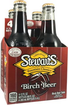 Stewarts Birch Beer 12oz Bottles 4pk
