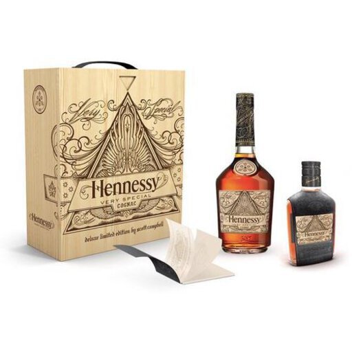 Hennessy Scott Campbell Wood Box Set - Pike's Wine & Liquor Hennessy Scott Campbell Wood Box Set - Pike's Wine & Liquor