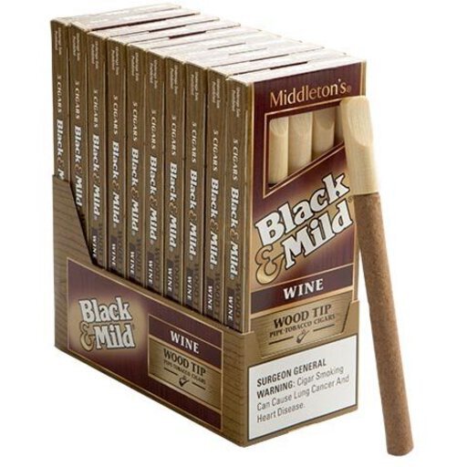 wine tobacco Black & Mild Wine Wood Tip- 5 Pack