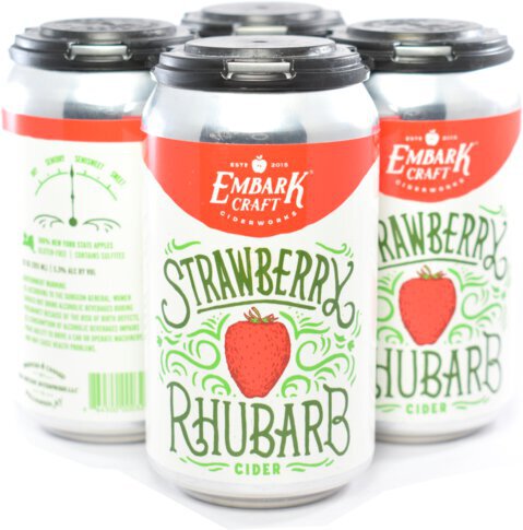 Embark Strawberry Rhubarb 12oz Cans 4pk