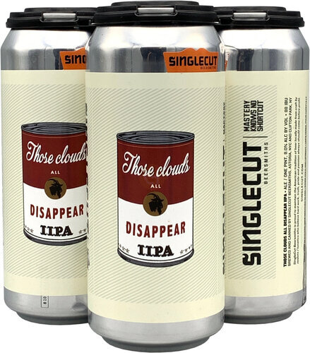 Singlecut Those Clouds All Disappear Double IPA 16oz Cans
