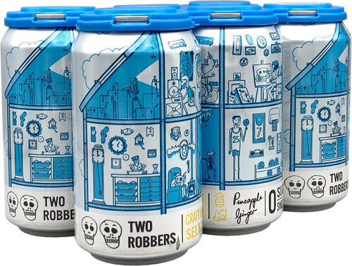 Two Robbers Pineapple Ginger Seltzer 12oz Cans