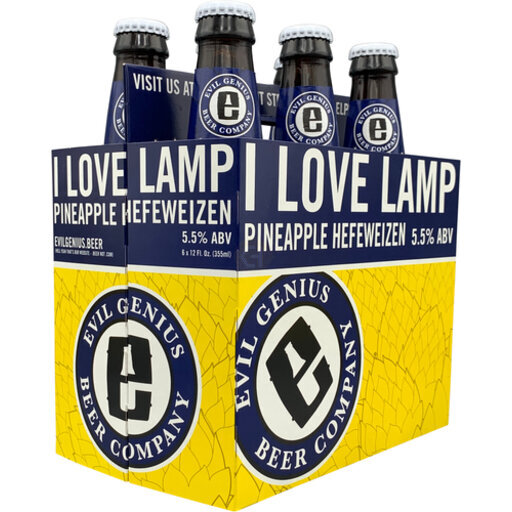 Evil Genius I Love Lamp Pineapple Hefeweizen 12oz Bottles
