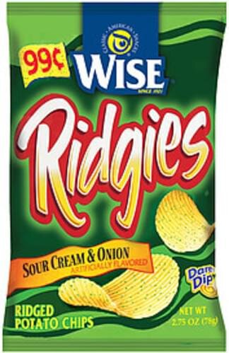 Wise Ridgies Chips Sour Cream & Onion