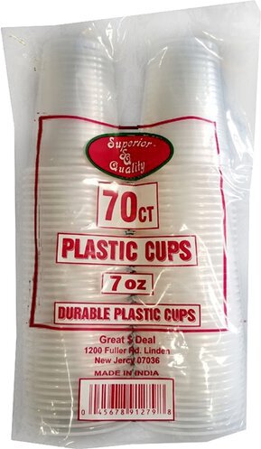 Plastic Cups 70 Count