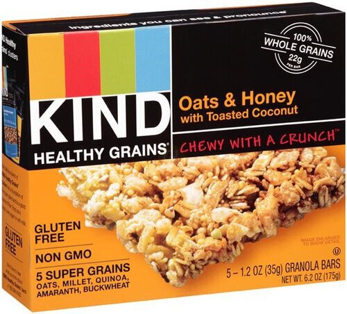Kind Bar Gf Oats & Honey With Toasted Coconut 5 Pack