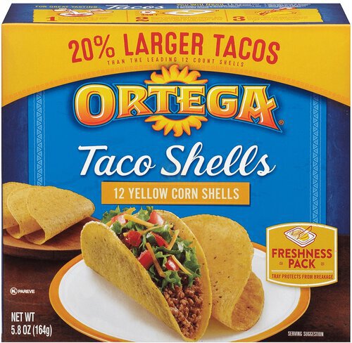 Ortega Taco Shells Yellow 12 Count