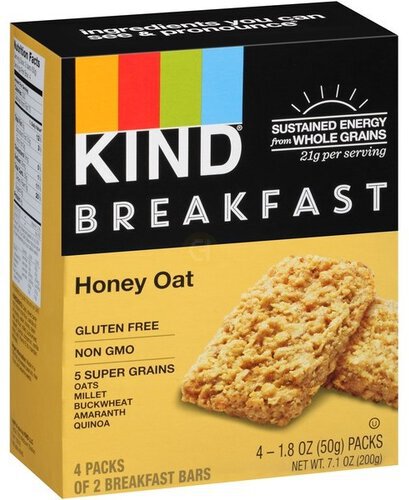 Kind Bar Gf Breakfast Honey Oat 4 Pack