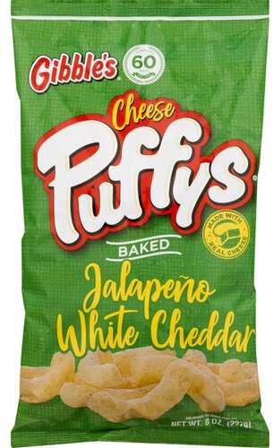 Gibbles Jalapeno Cheese Puffy 8oz Bag