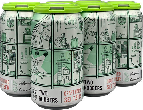 Two Robbers Watermelon Cucumber Seltzer 12oz Cans