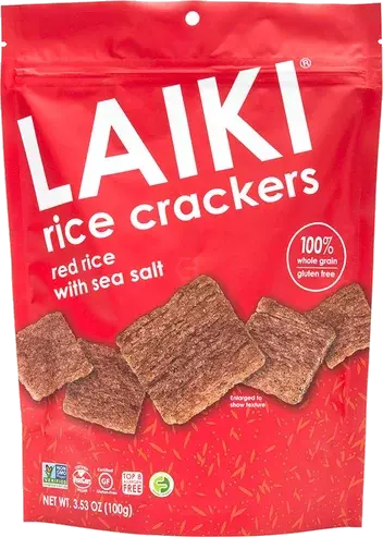 C & B Gluten Free Red Rice Sea Salt Crackers By Laiki