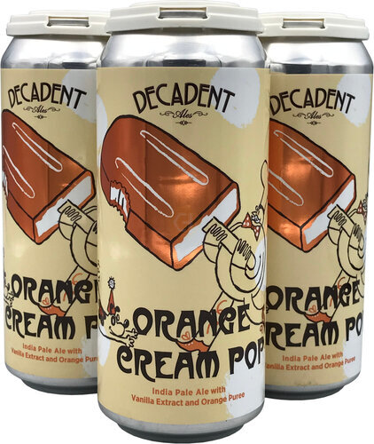Decadent Orange Cream Pop IPA W Vanilla Extract & Orange Puree 16oz Cans