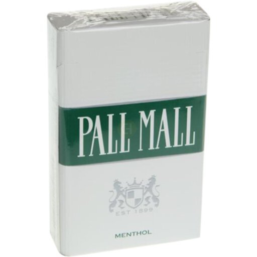 cigarettes in green and white box Pall Mall Menthol White Box