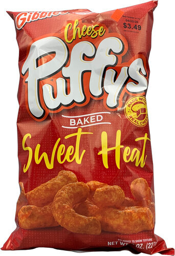 Gibbles Sweet Heat Cheese Puffy 8oz Bag