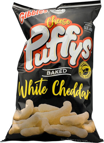 Gibbles White Cheese Puffy 8oz Bag
