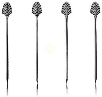 Viski Warren Gunmetal Deco Cocktail Pick Set