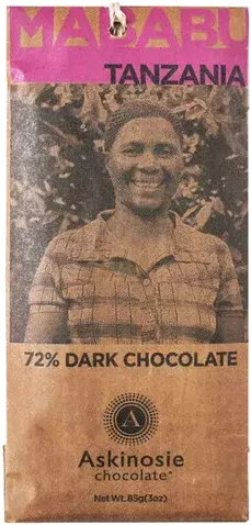 Askinosie Chocolate Mababu 72% Tanzania Dark Chocolate Bar