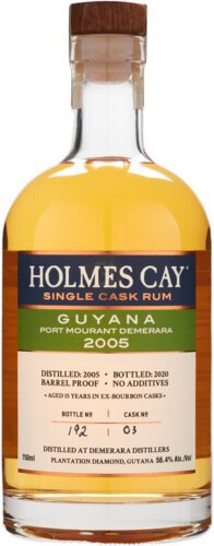 Holmes Cay Single Cask Rum Guyana Port Mourant Demerara 2005