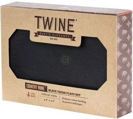 Slate Tapas Plates Set of 4 By Twine