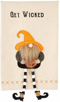 Mud Pie Dangle Gnome Witch Towel - Get Wicked