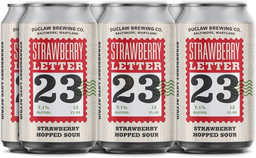 Duclaw Strawberry Letter 23 Tart IPA 12oz Cans