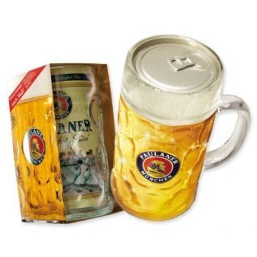 Paulaner Oktoberfest  Glass　空き缶 Paulaner Dimpled Oktoberfest Glass Beer Mug 1 Liter