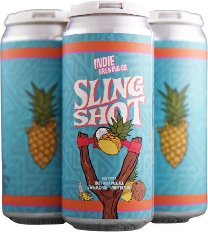 Indie Brewing Slingshot Tiki Hazy IPA 6.8% ABV 16oz