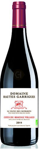 Domaine Hautes Garrigues Cotes du Rhone Villages Organic