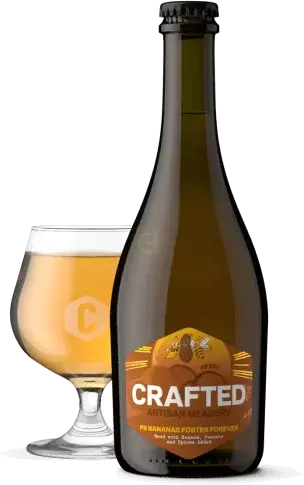 Crafted Rotating Series mead - Peanut Butter Bananas Fosters