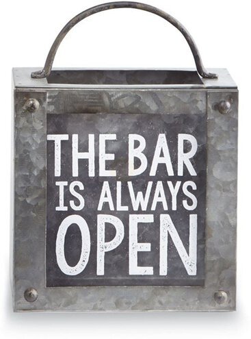 Mud Pie Bar Is Always Open Tin Box