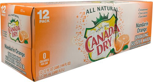 Canada Dry Sparkling Mandarin Orange 12oz Cans