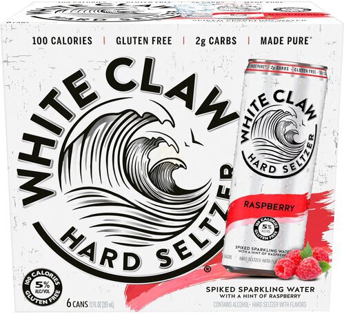 White Claw Raspberry Can Warm