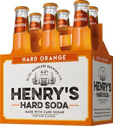 Henrys Hard Orange Soda Bottle Cold