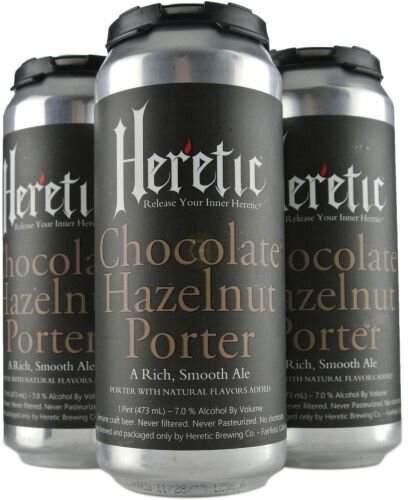 Heretic Chocolate Hazelnut Porter Can