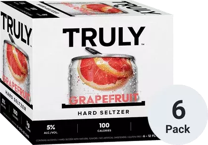 Truly Hard Seltzer Grapefruit Spiked & Sparkling Water 6 x 12 oz cans