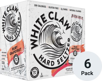 White Claw Ruby Grapefruit Hard Seltzer ( 6 pk X 12 oz Cans )