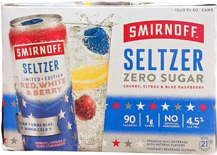 Smirnoff Seltzer Red White & Berry Can Warm