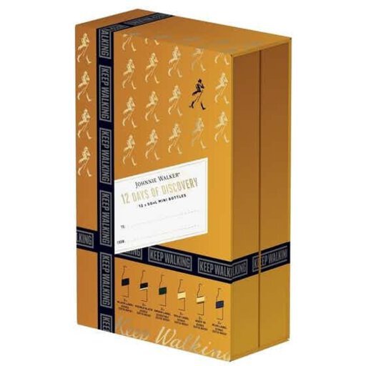 JOHNNIE WALKER BLENDED SCOTCH COMBO 12 EACH BLACK LABEL, BLUE