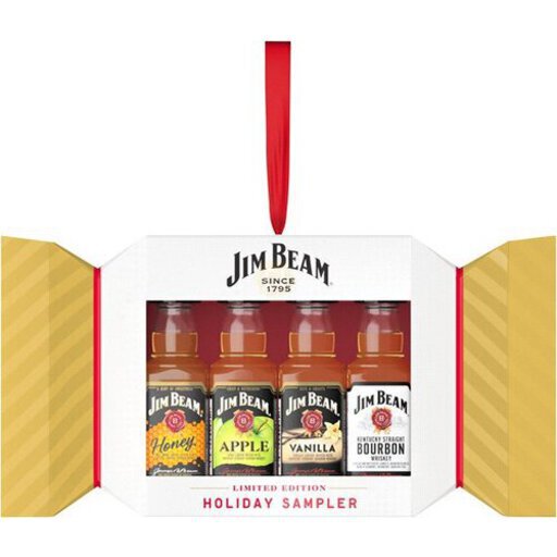 Jim Beam Holiday Ornament 4pk Mini Gift 50ML - Kreston Wine & Spirits