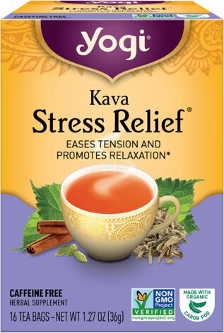 Yogi Kava Stress Relief Herbal Supplement Caffeine Free Tea Bags Ct