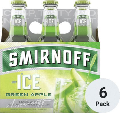 Smirnoff Ice Green Apple ( 6 PK BOTTLES )